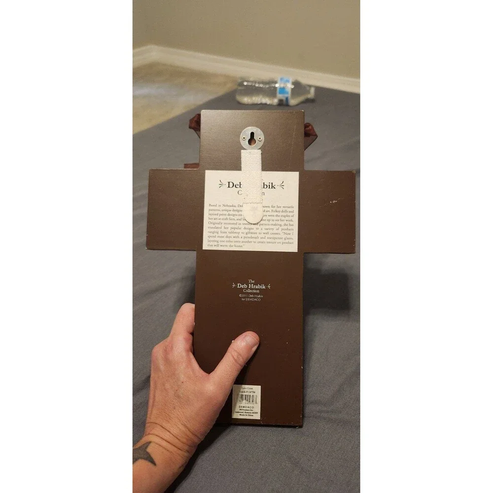 Deb Hrabik wooden cross 11.5